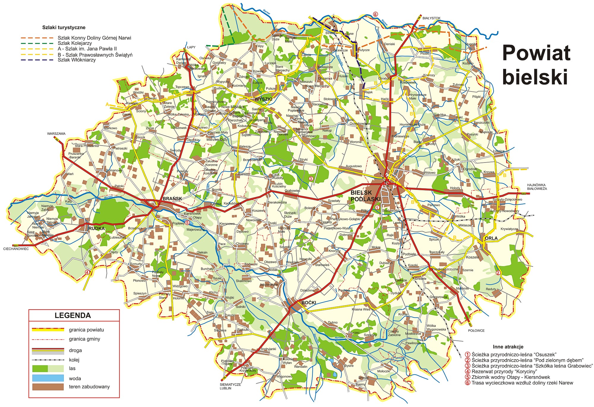 Bielsk County Map (2009)