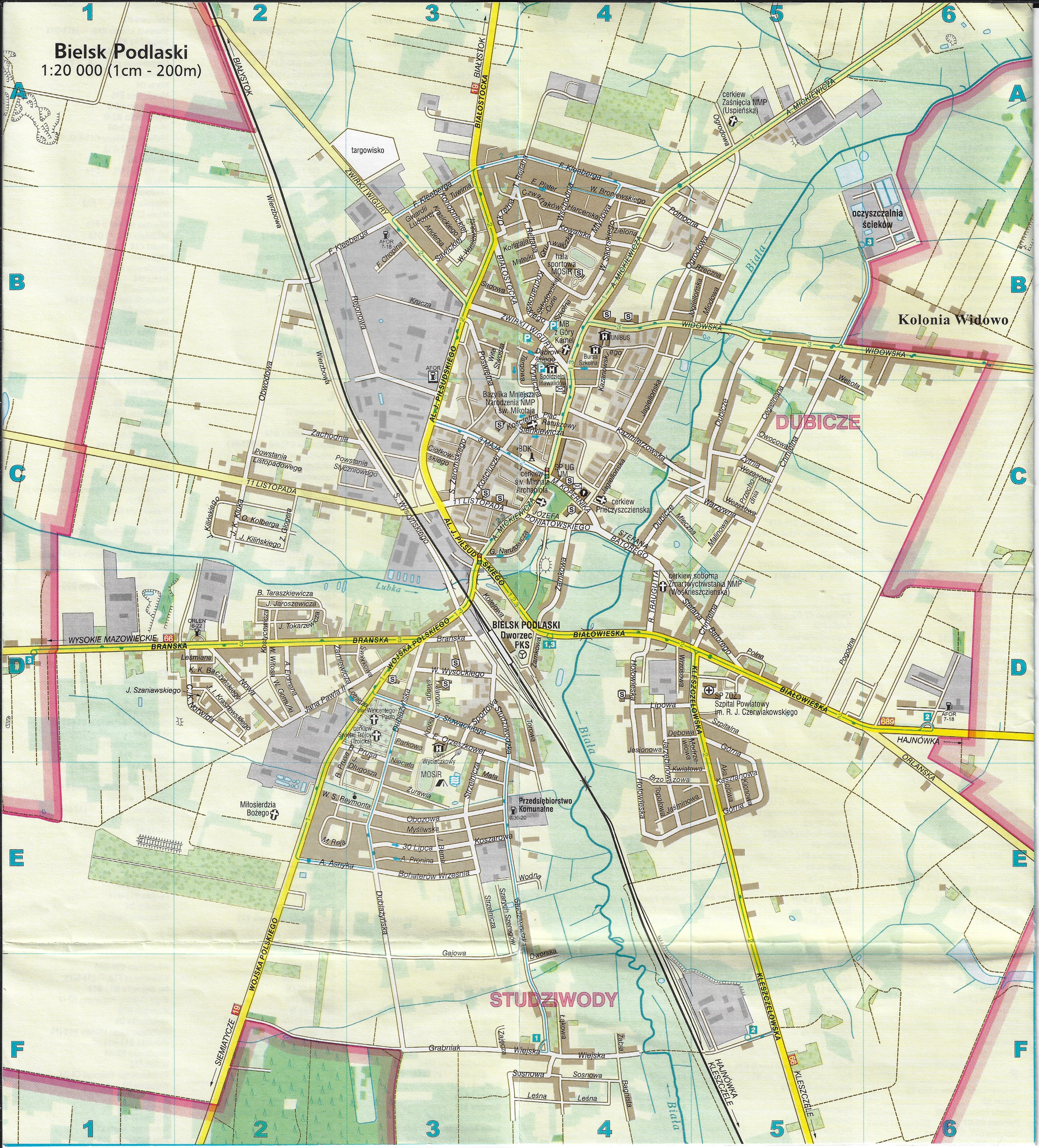 Bielsk Podlaski City Map (2003)
