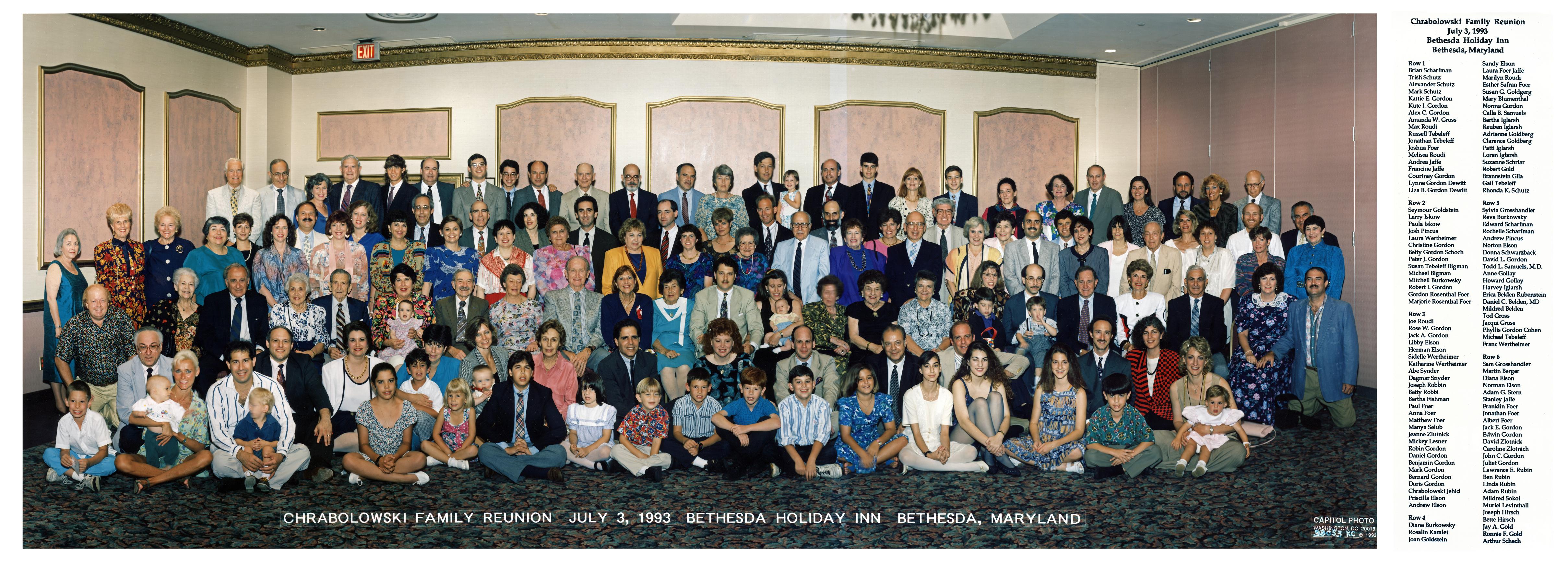 Chrabolowski Family Reunion, July 1993